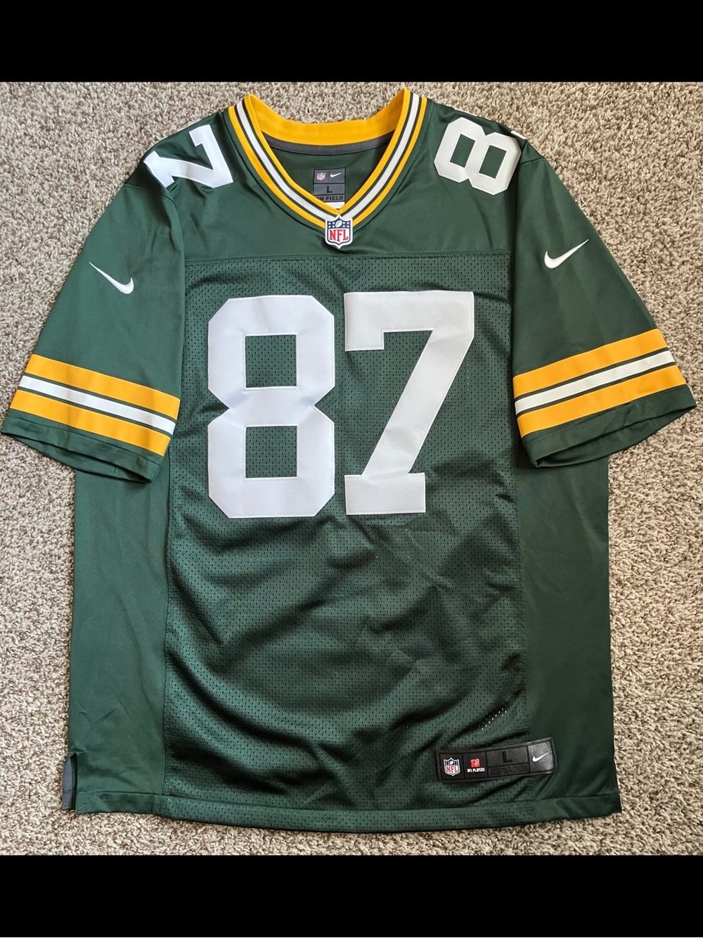 Jordy Nelson Green Bay Packers Nike NFL Green Jersey Men’s Large